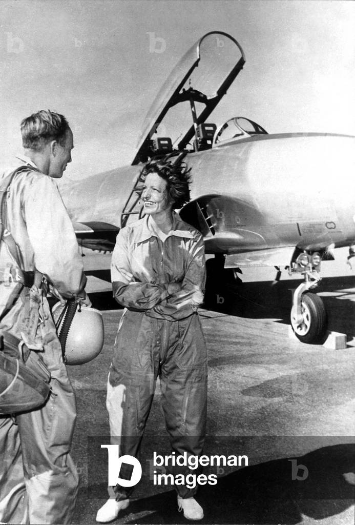Jacqueline Auriol (1917-2000) French pilot, 1955