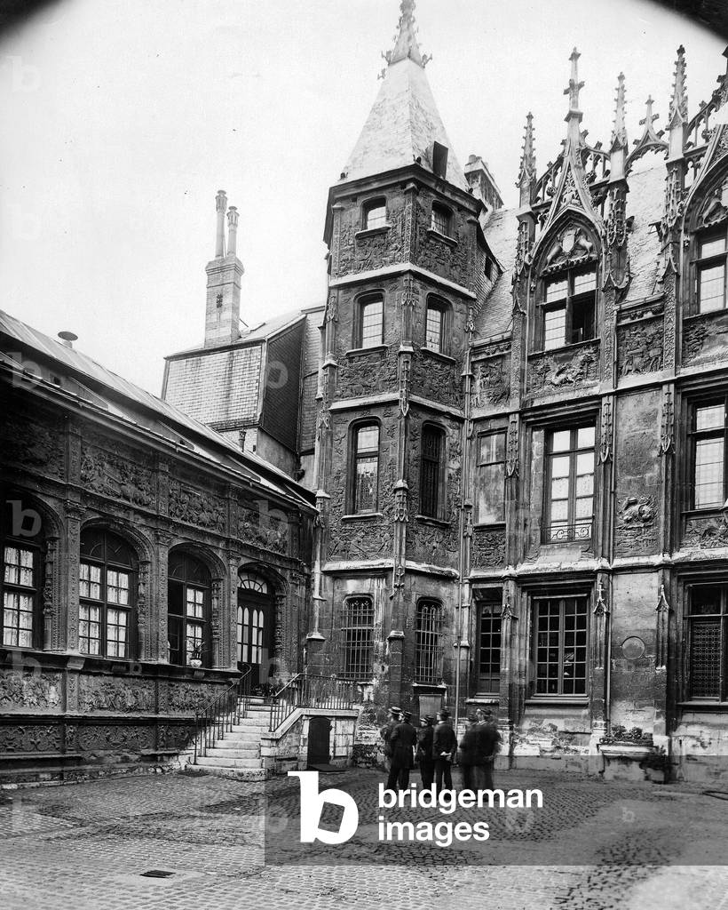 Generale View of the Hotel of Bourgtheroulde in Rouen (Normandy, France) built in 1505-1525 by Guillaume II, lord of Bourgtheroulde