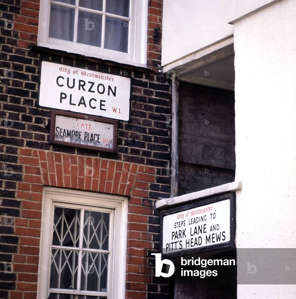 View of Seamore Place (today Curzon Place) , where lived French General Charles de Gaulle in London in 1940