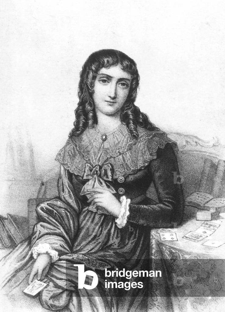 Marie-Anne Le Normand aka Mademoiselle Le Normand (1772-1843) clairvoyant, fortune-teller, engraving