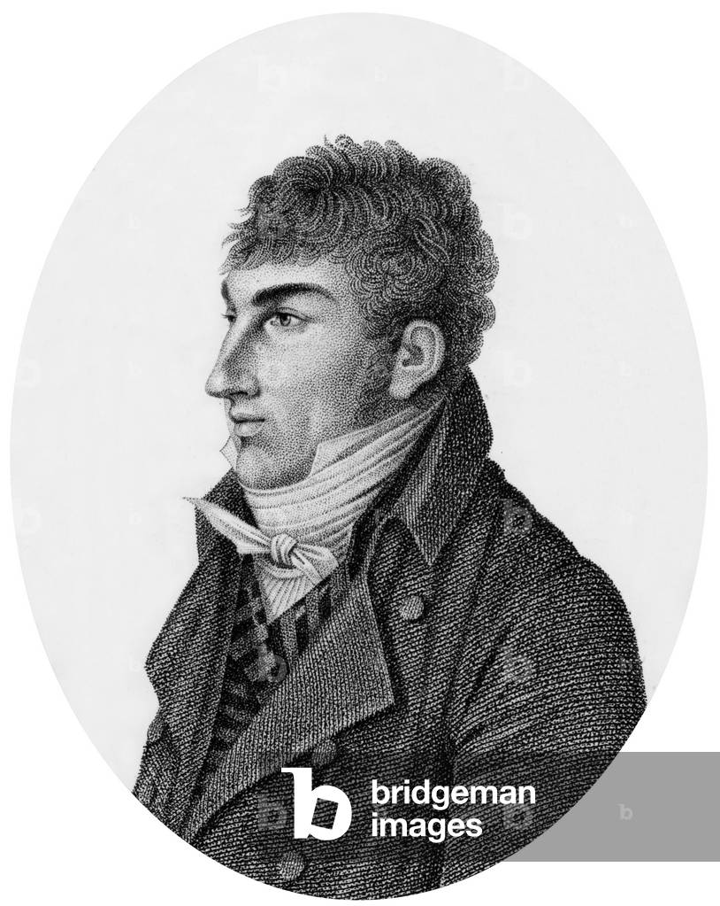 Jules de Polignac (1780-1847) French politician, prime minister in 1829-1830, engraving by Hubert after Dumontier