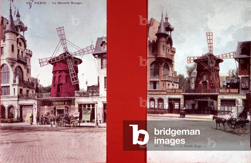 The Moulin Rouge in Paris, c. 1890 (postcard)