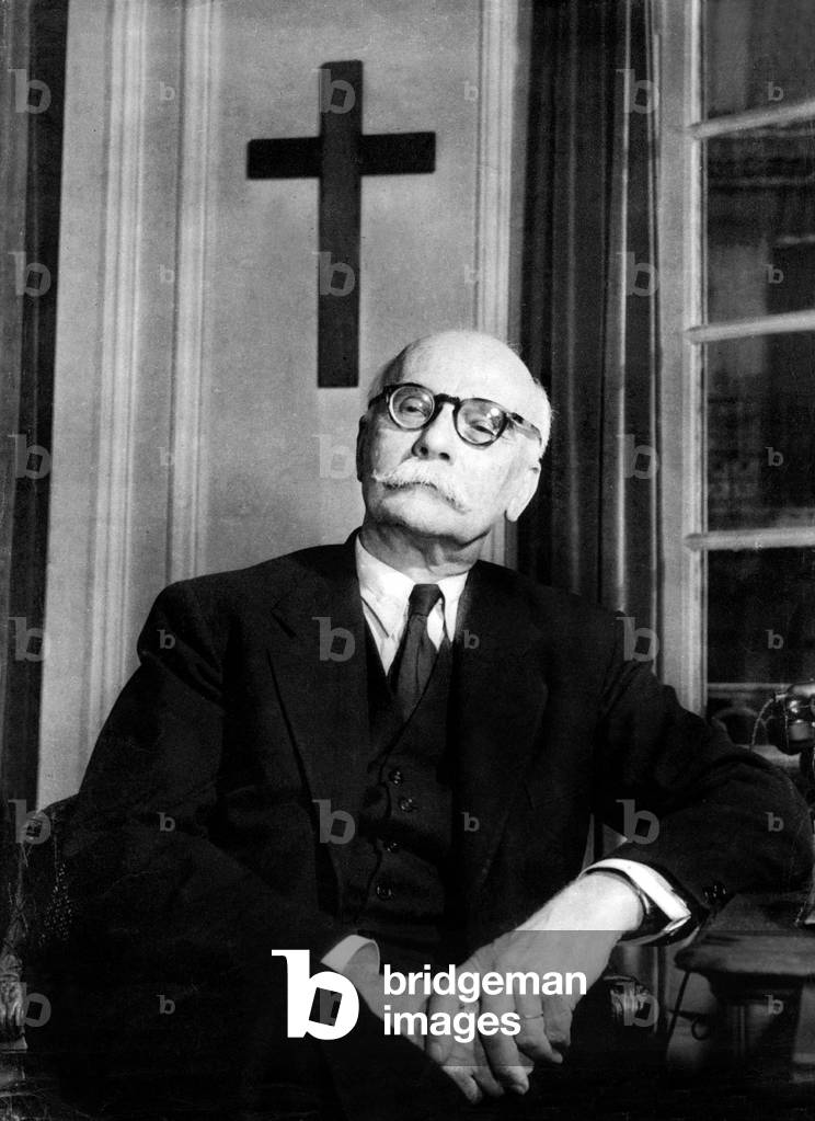 Marc Boegner (1881-1970) French religious man theologian and essayist here in 1954
