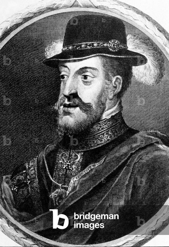 Philip II (1527-1598) king of Spain in 1556-1598, engraving