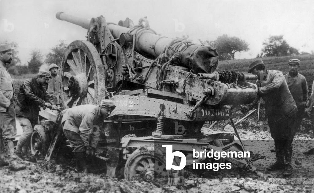 French artillery in Verdun, 1916