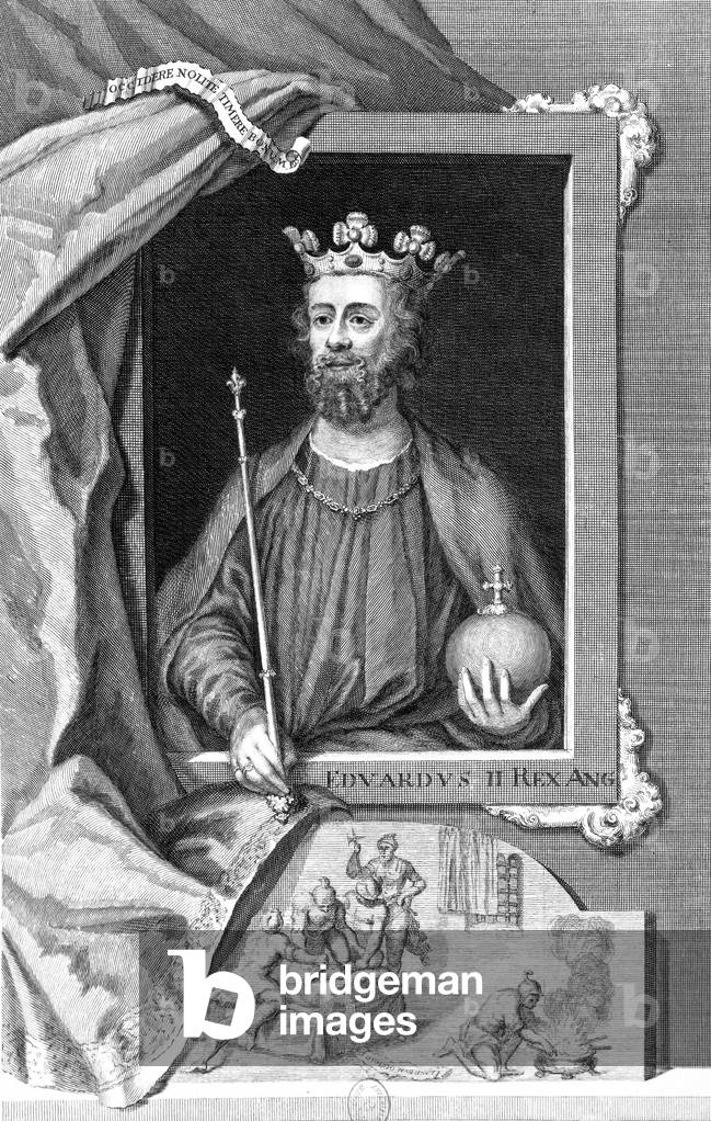 Edward II (1284-1327) king of England in 1307-1327, engraving