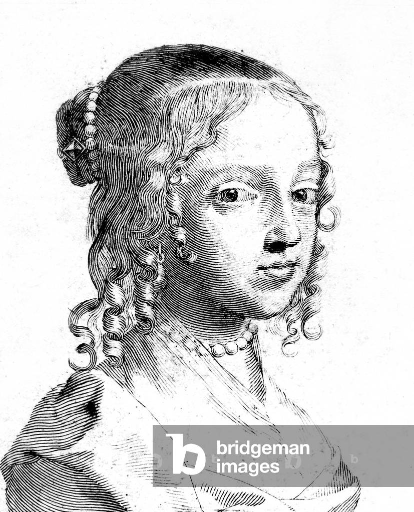 Henrietta Anne english princess and Duchess of Orleans daughter of king Charles 1st, wife of Philippe of Orleans (brother of French king LouisXIV), engraving