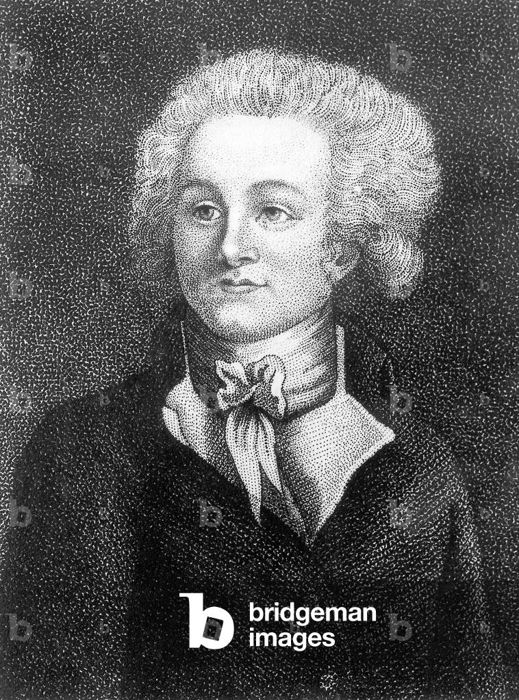 Antoine Rivaroli (Antoine de Rivarol 1753-1801) French writer, engraving