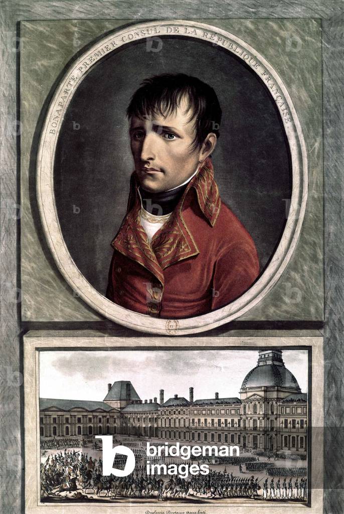 General Napoleon Bonaparte (1799-1804) prime consul, engraving