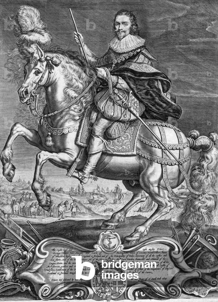 George Villiers (1592-1628) duke of Buckingham, engraving, 1625