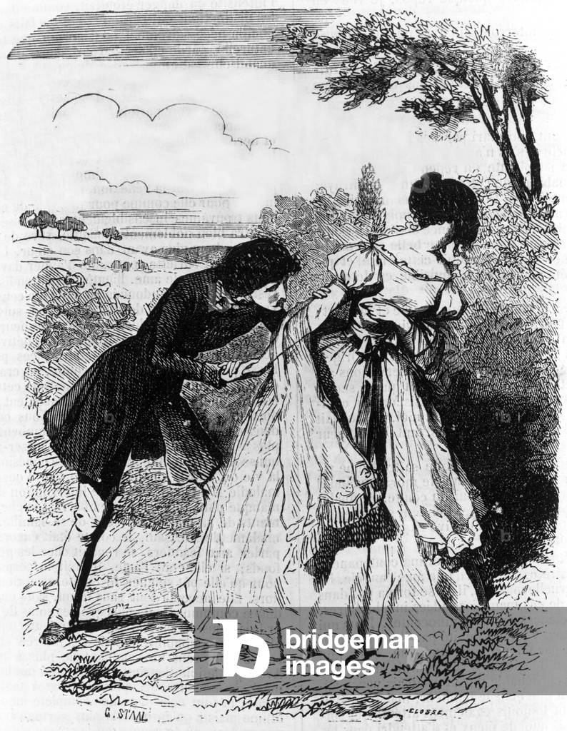 Illustration of Balzac's novel The Lily of the Valley (1835), engraving