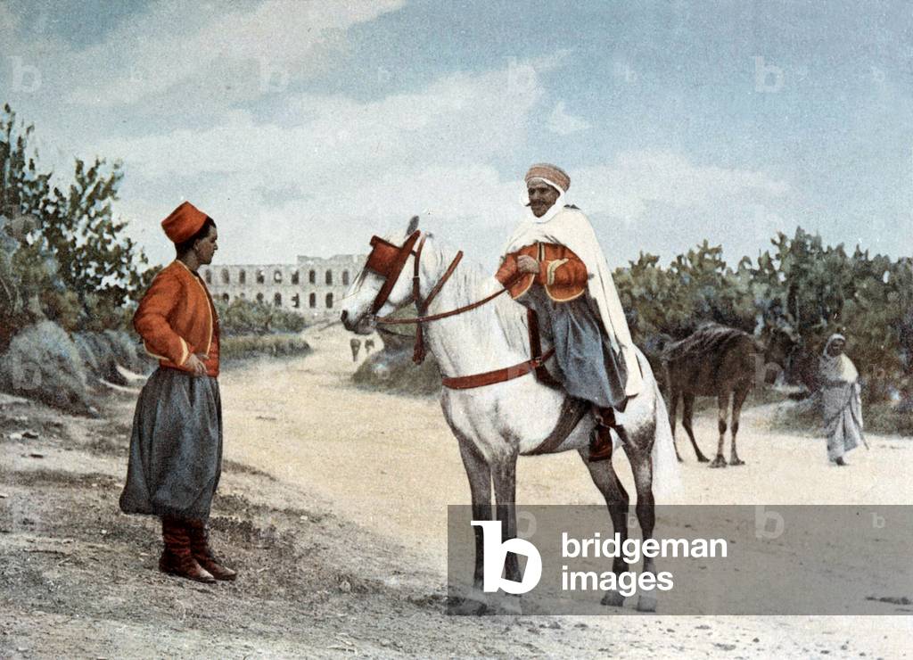 Tlemcem (Algeria) : a spahi, drawing, 19th century