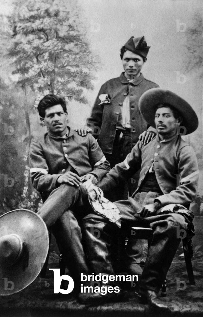 Mexican soldiers at time of Maximilian 1st of Mexico (1864-1867)