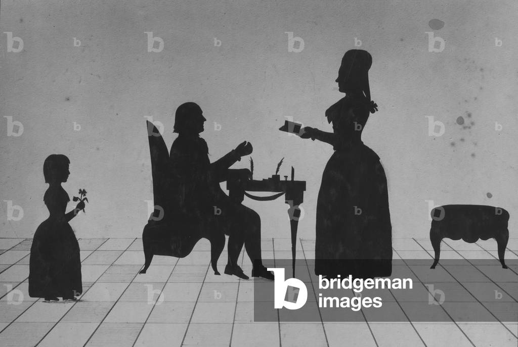 Roland, Madame Roland and their daughter Eudora, silhouettes, by Lavater required in 1935
