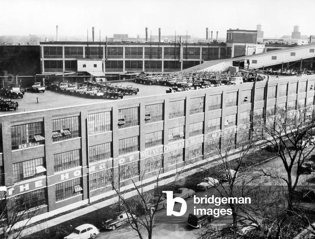 Car factory of Willys Overland Motors (jeeps) in Detroit, USA c. 1950