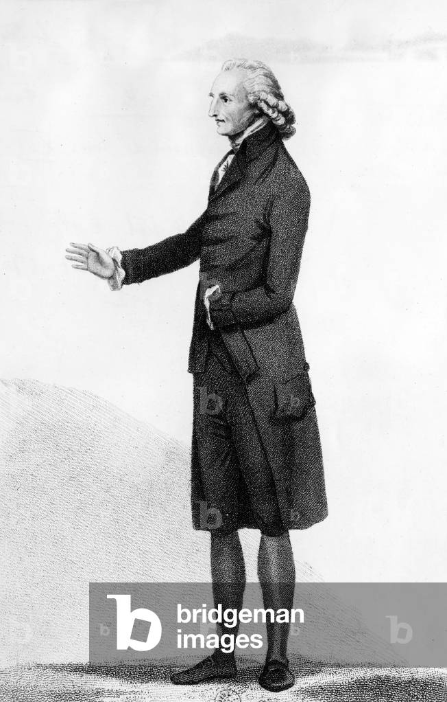 Edgeworth abbot, irish priest confessor of king Louis XVI, english engraving 1797