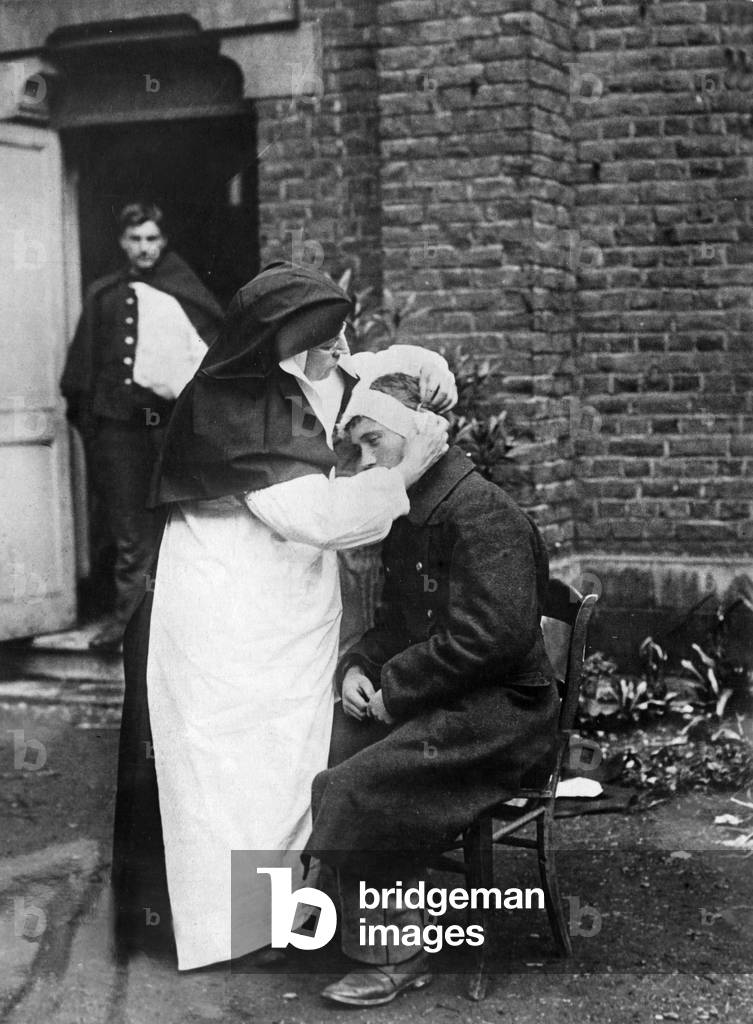 Belgian soldier treated in Calais during ww1