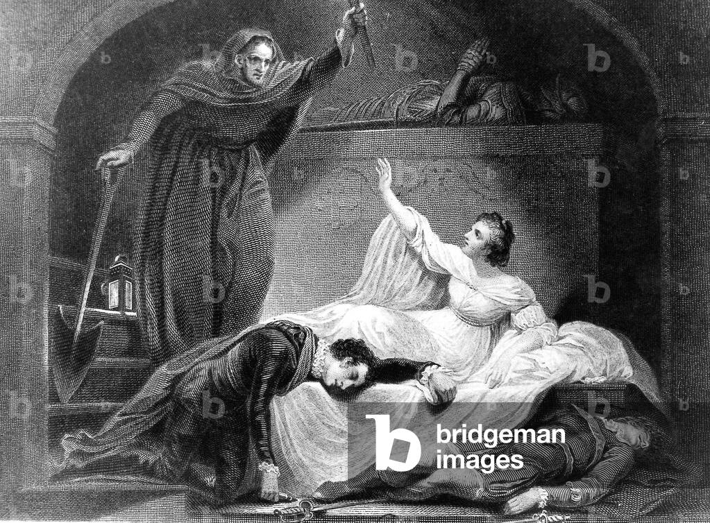 Romea and Juliet, engraving by Northcote (1797) of play by WilliamShakespeare