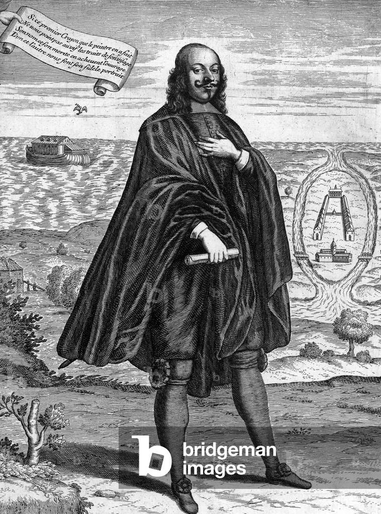 Don Luis Mendez de Haro y Guzman (1598-1661) spanish minister who signed the Pyrenees Peace treaty with France in 1659 which put an end to French-spanish war, engraving