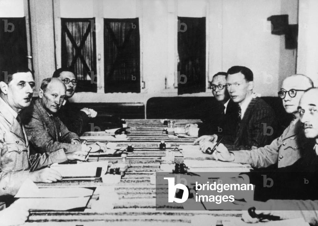 Members of the French Committee for National Liberation, Algiers, 1943 (b/w photo)