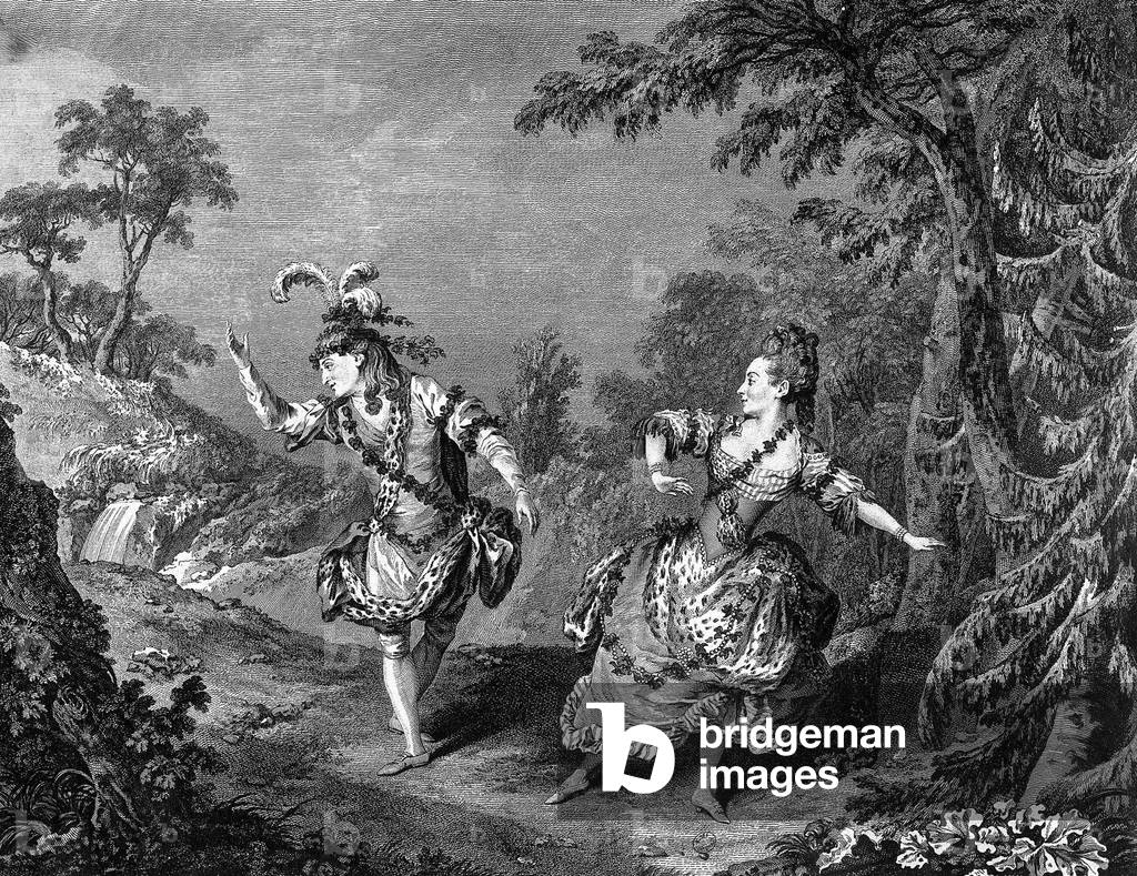 Marie Allard and Jean Dauberval (1742-1806) in ballet 
