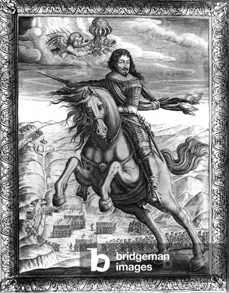 Gaston duc d'Orleans (1608-1660) brother of Louis XIII, 1632, engraving by Picart