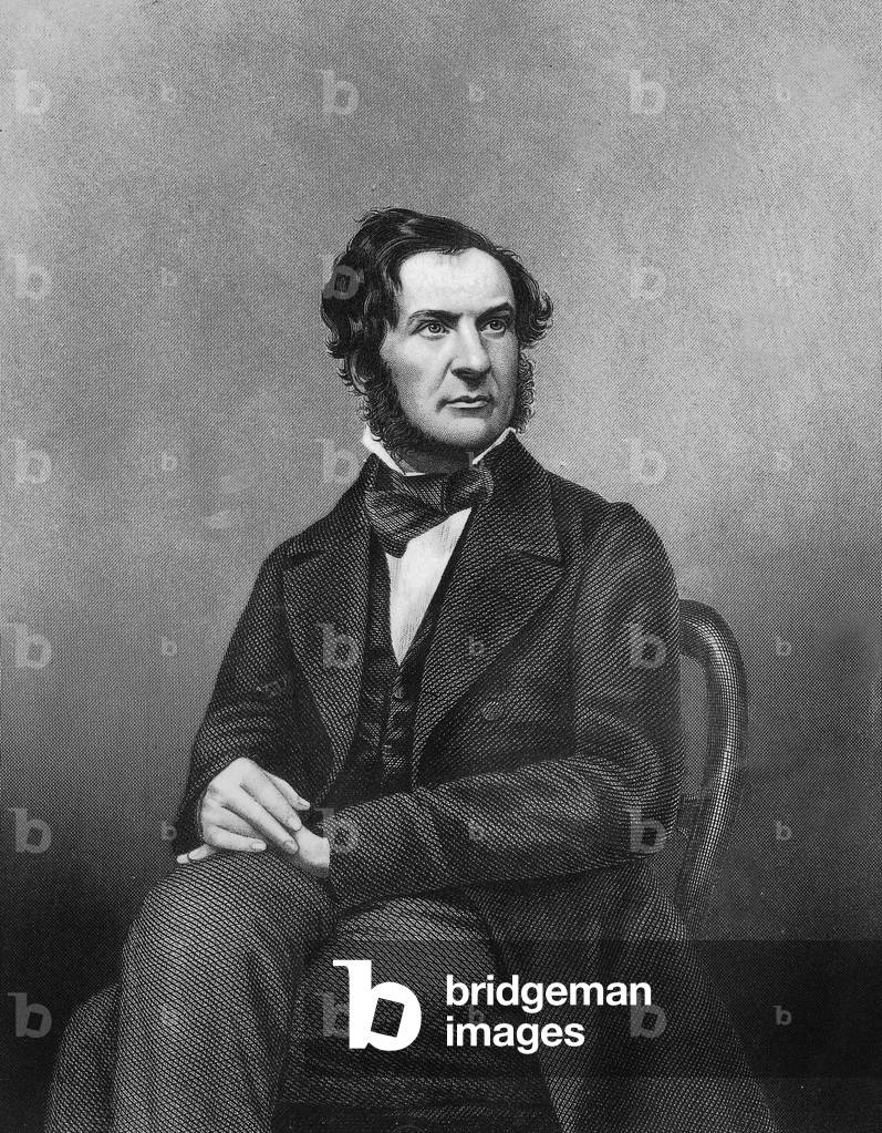 William Ewart Gladstone (1809-1898) british politician head of the liberal party, three times prime minister (1868-1874, 1880-1885, 1892-1894) engraving