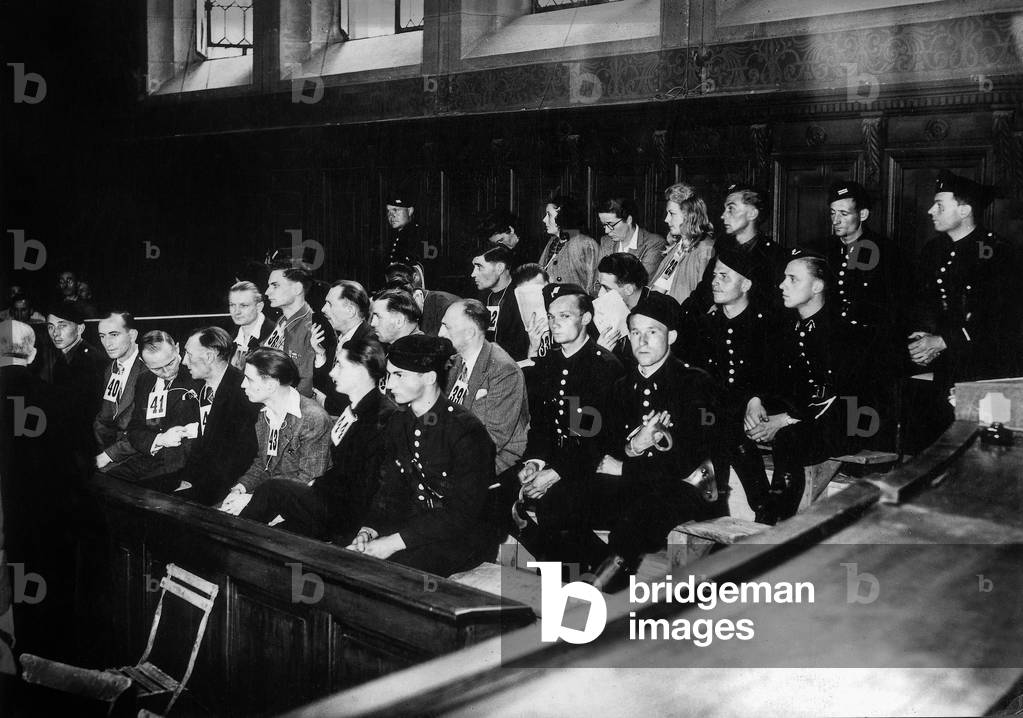 In Dijon (France), trial of 45 members of SRA (Service of German Information), 1946