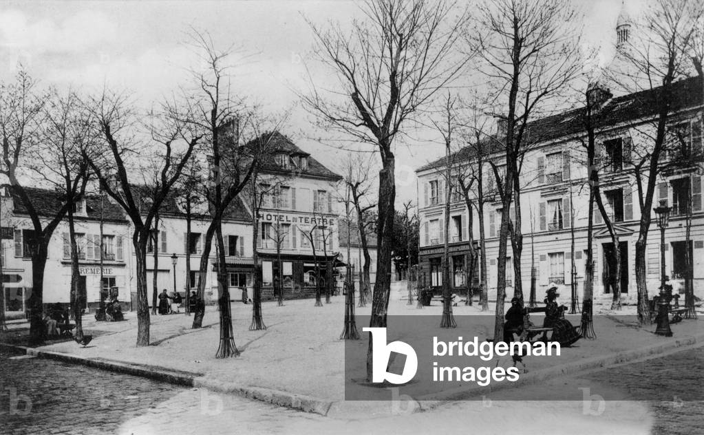 Place du Tertre in Montmartre, Paris, 1903