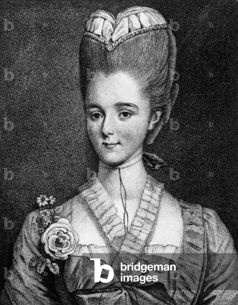 Marie Francoise Catherine de Beauvau-Craon (1711-1787) marchioness of Boufflers, engraving