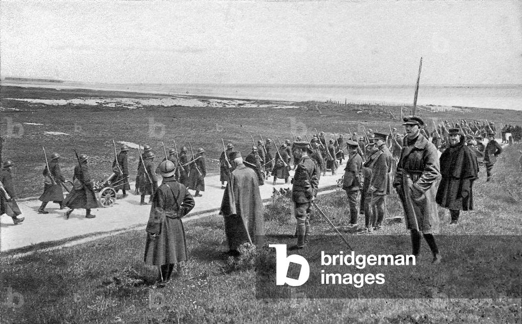 trenches artillery of the belgian army in Belgium during the great war