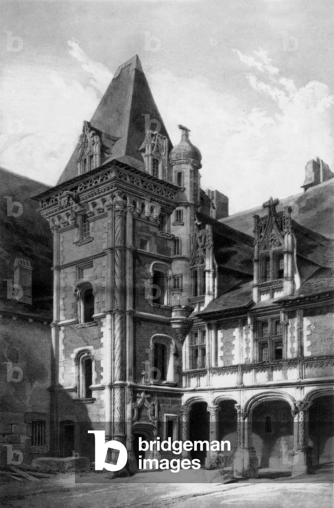 Blois castle (France), engraving (19thcentury)