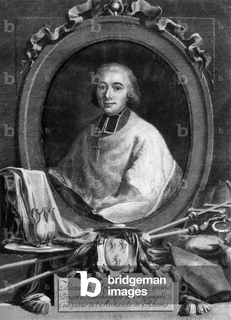 Alexandre Angelique de Talleyrand-Perigord (1736-1821) French clergyman and politician, uncle of Charles Maurice de Talleyrand, engraving