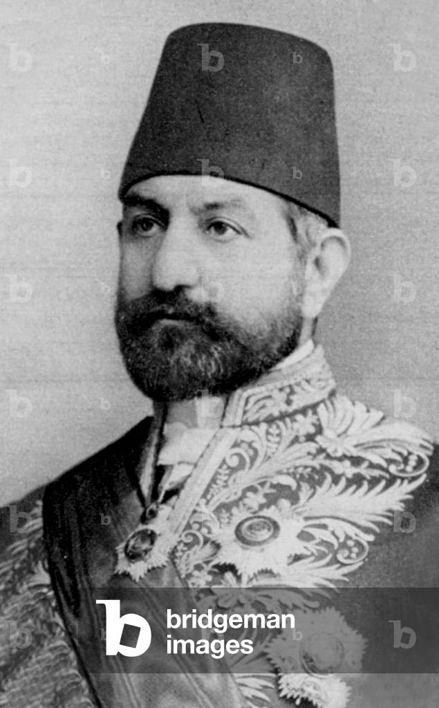 sultan de l'empire (1844-1918) sultan of ottoman empire in 1909-1918 allied of germany during ww1 here in 1915