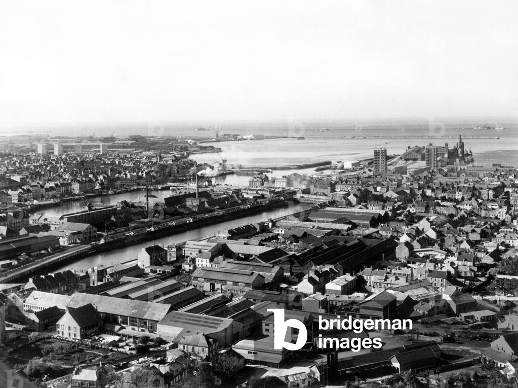 Cherbourg, France : general View, 50's