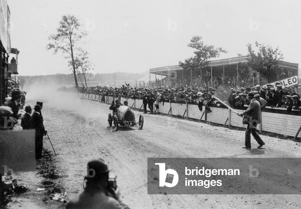 motor racing near le Mans in France in 1920 : here Friederich in a Bugatti