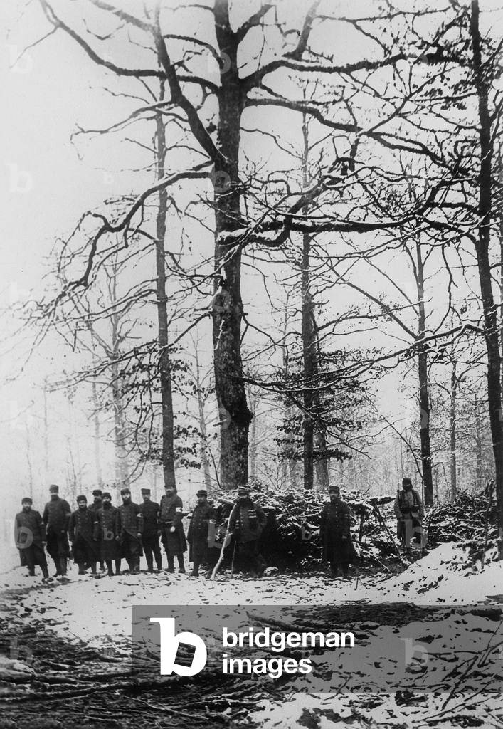 French first aid post in forest of Haute Chevauchee in Argonne, France, ww1