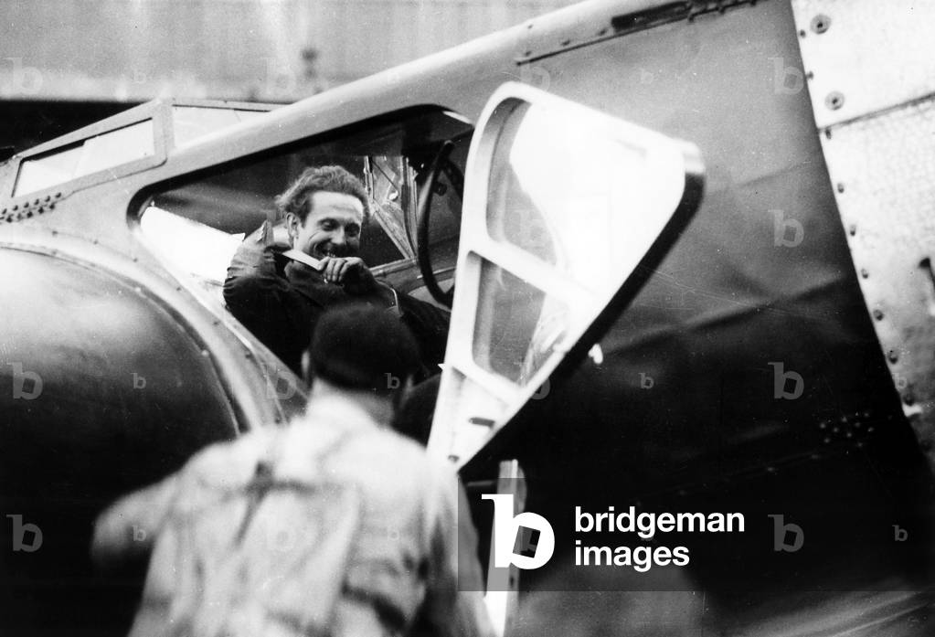 Jean Mermoz (1901-1936) French aviator, he died off Dakar, here with his flight engineer Bernard 1930