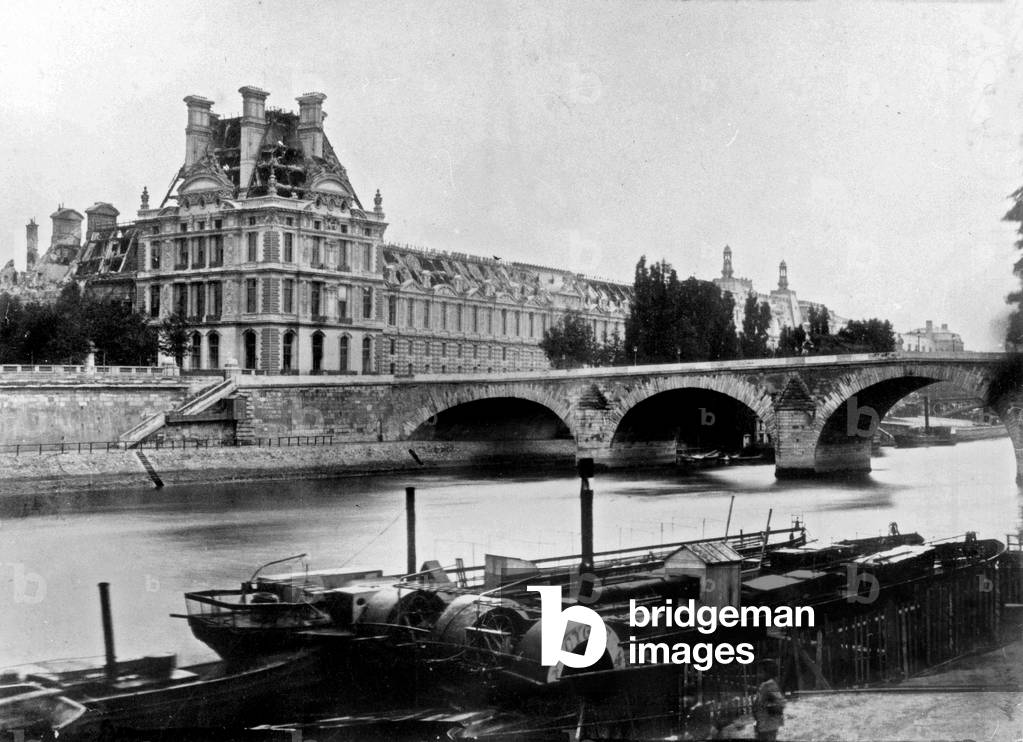 The palace of the Louvre with the 
