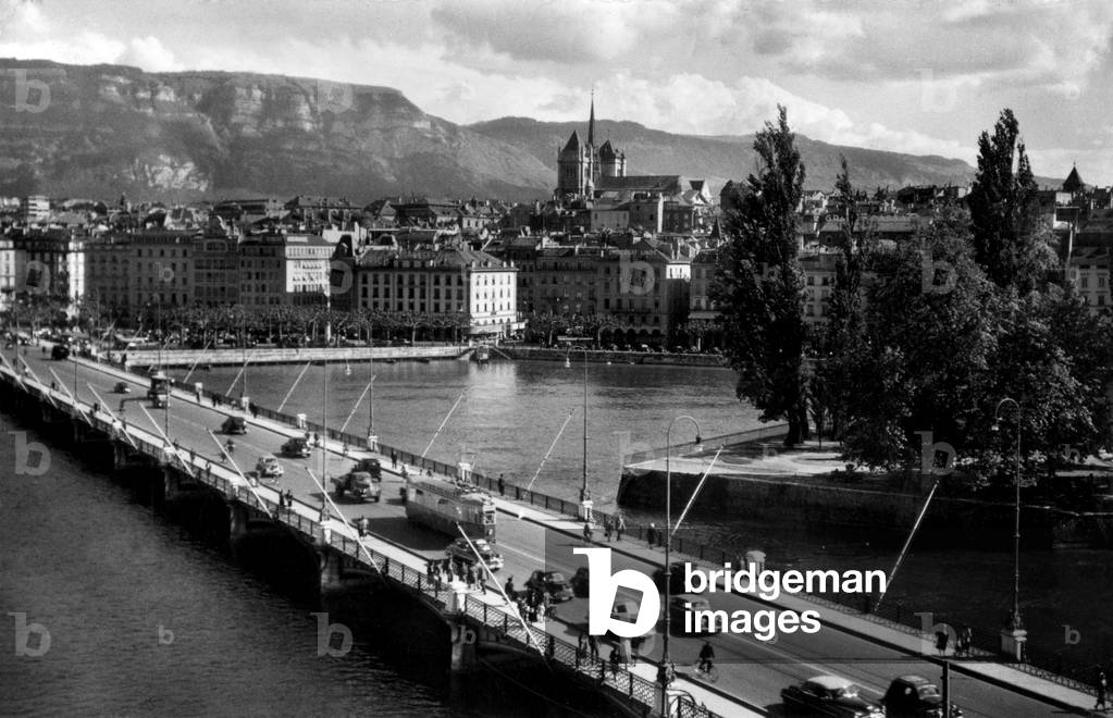 Geneva (switzerland), postcard c. 1952
