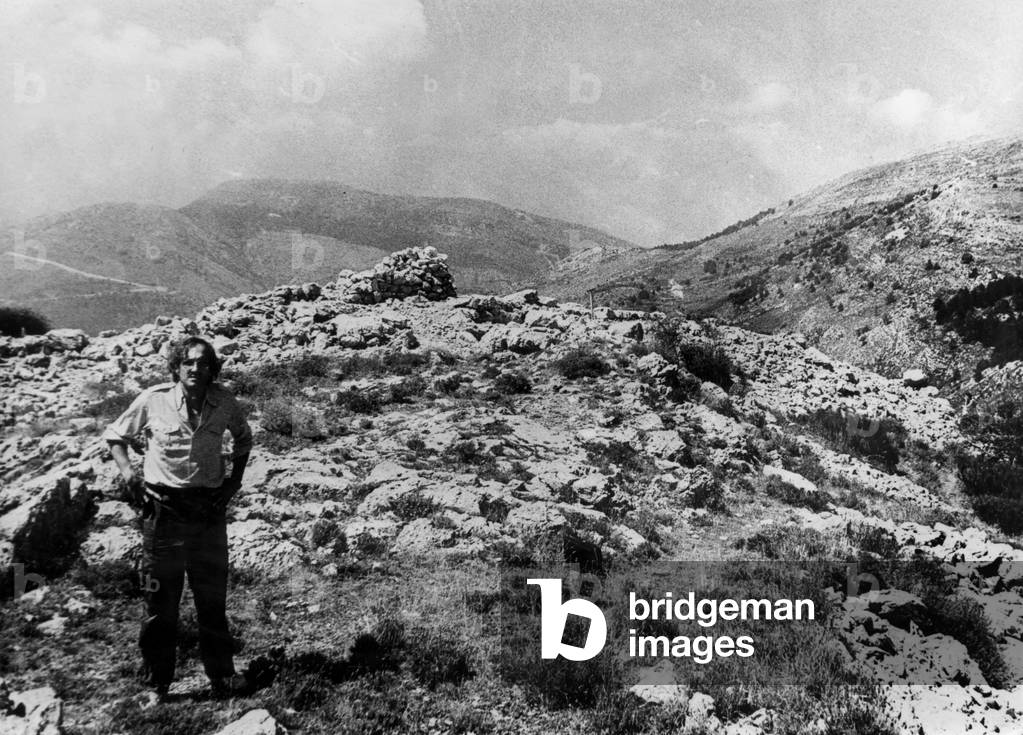 In hinterland of Nice (France) French writer Max Gallo c. 1970