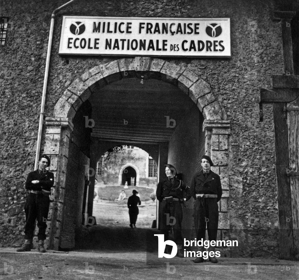 School of executives of French milice in Auteuil on may 1st, 1944