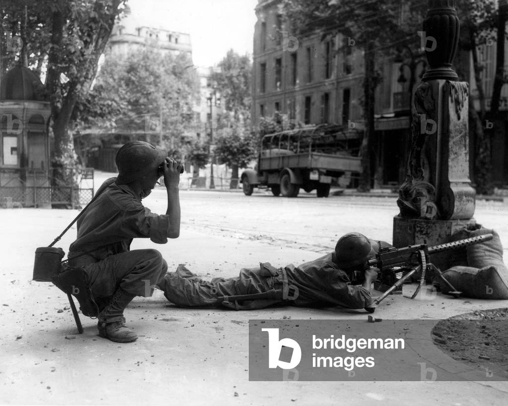 French soldiers in Marseille (France) august 25, 1944 during Liberation