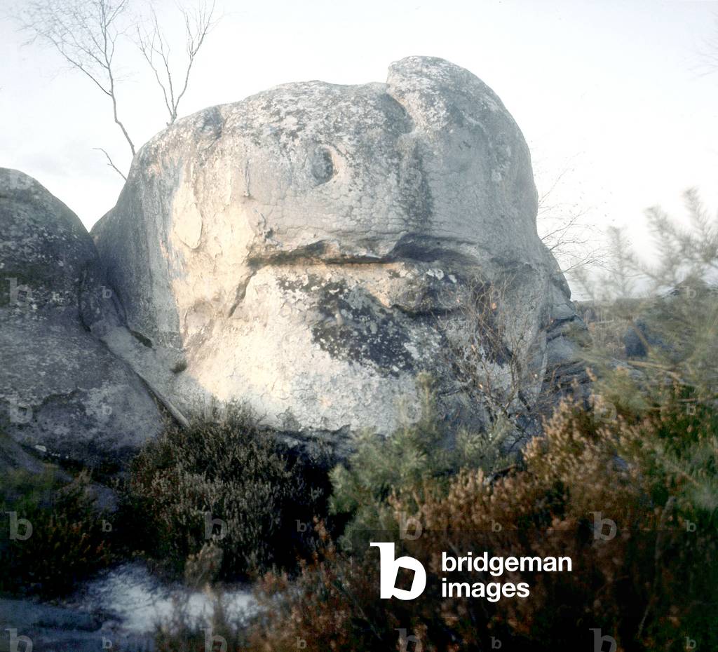 the gorges of Franchard in the Forest of Fontainebleau in France, muche visited by George Sand and Alfred de Musset c. 1833-1835