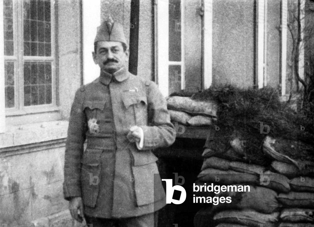 French officer General Mangin on the front in Verdun c. 1916
