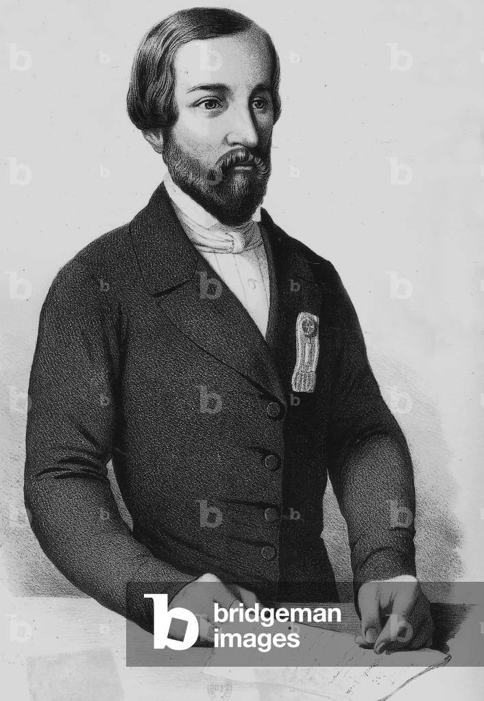 Frederic Alfred de Falloux (1811-1886), he was French minister of Education in 1848-1849, engraving