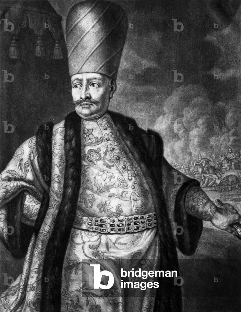 Claude Alexandre, Comte de Bonneval (1675-1747) French officer, at service of ottoman empire (Humbaraci Ahmed Pasha), engraving