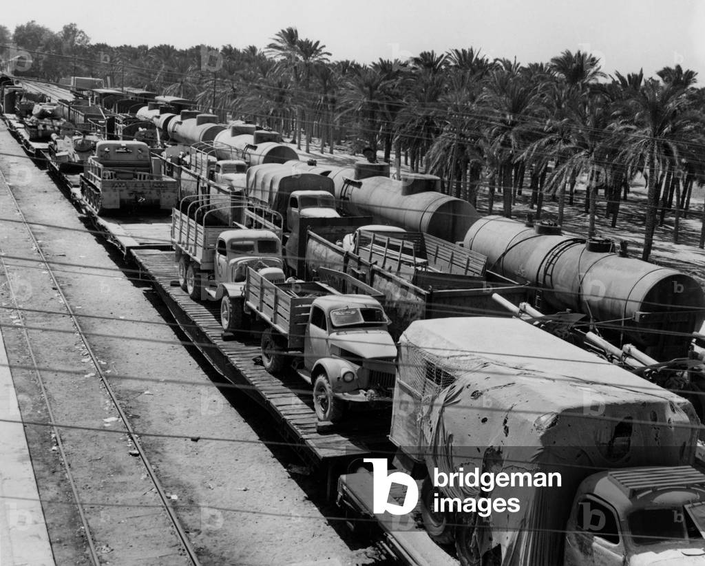 Convoy of equipment taken during Six Days war in 1967