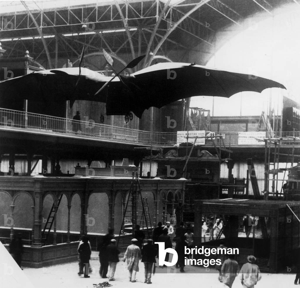 Avion III designed by Clement Ader at world fair in Paris in 1900