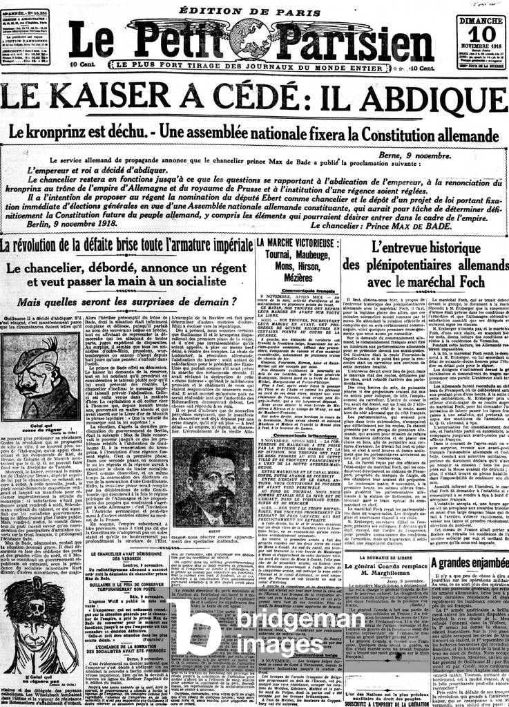Frontpage of French newspaper 